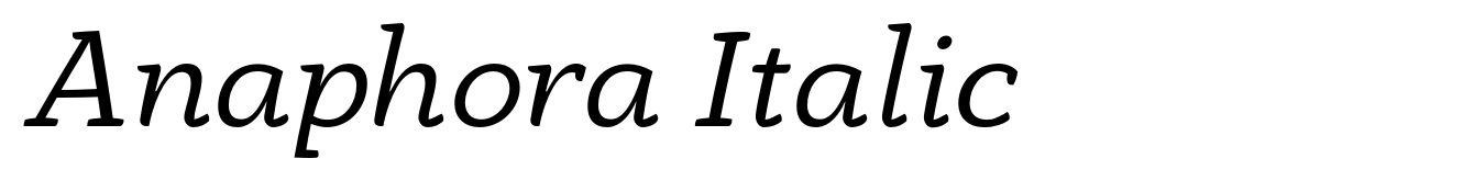 Anaphora Italic